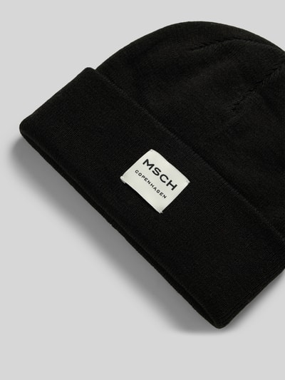 Peek & Cloppenburg MSCH CopenhagenBeanie mit Label-Patch Modell 'Mojo' in black Fabrikverkauf